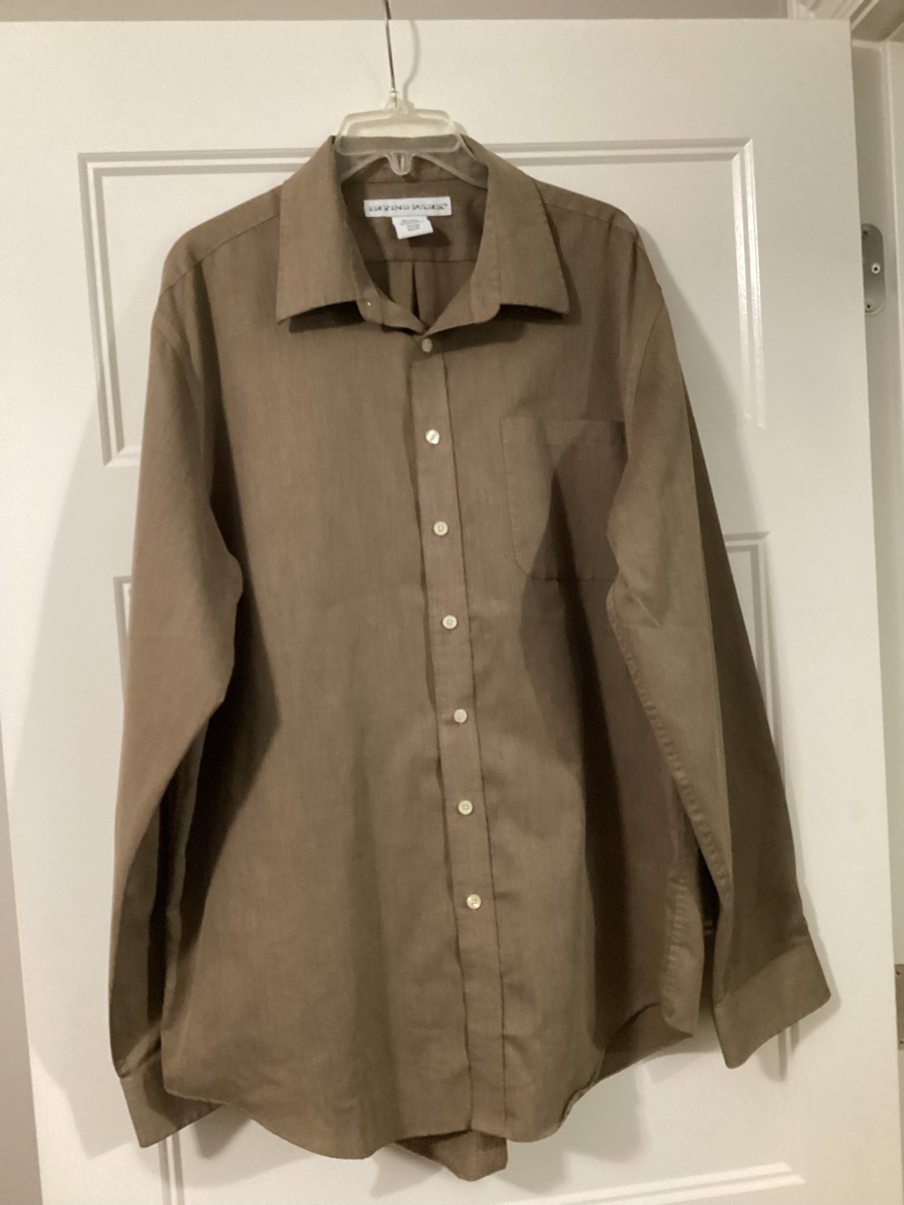 Taupe Long-Sleeve Dress Shirt